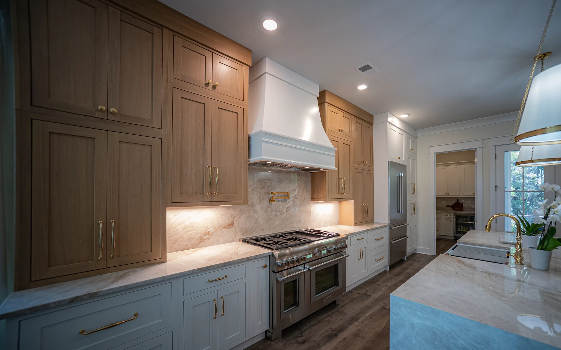 Completed warm oak kitchen based on the design vision
